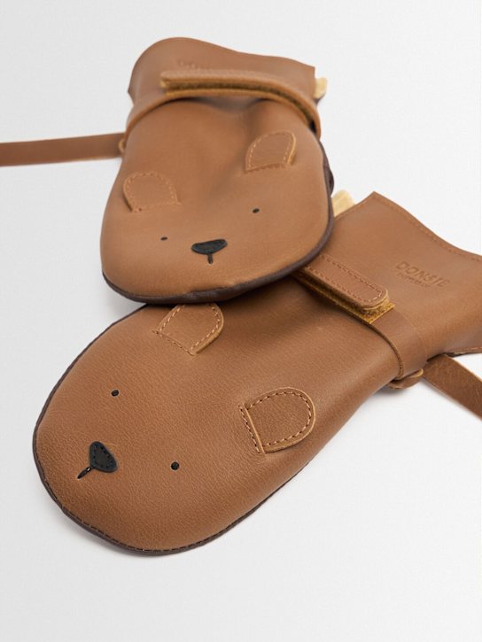 Donsje Bear nubuck leather mittens