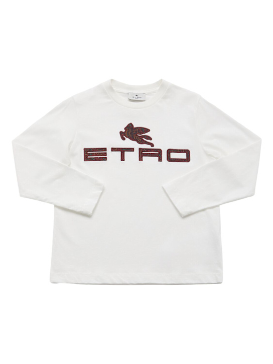 Etro Printed cotton jersey l/s t-shirt