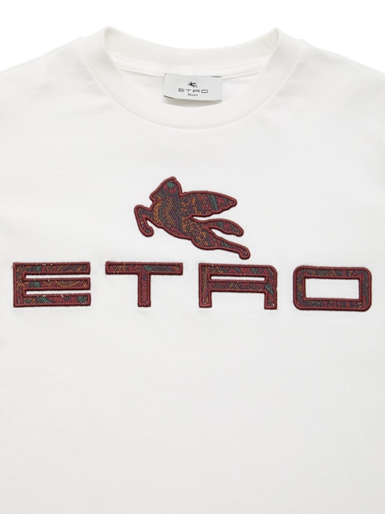 Etro Printed cotton jersey l/s t-shirt
