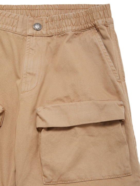 Diesel Kids Cotton gabardine cargo pants