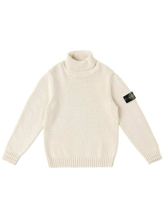 Stone Island Junior Cotton blend knit turtleneck sweater 3 Stone Island Junior Cotton blend knit turtleneck sweater