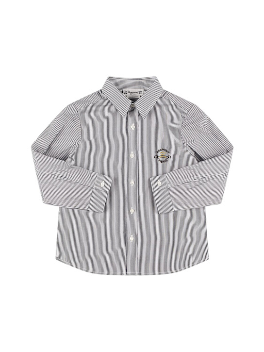 Bonpoint Striped cotton poplin shirt