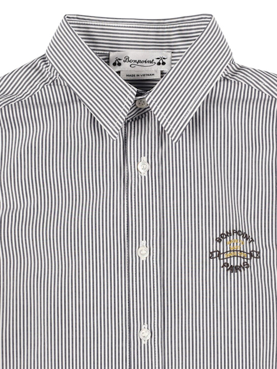 Bonpoint Striped cotton poplin shirt