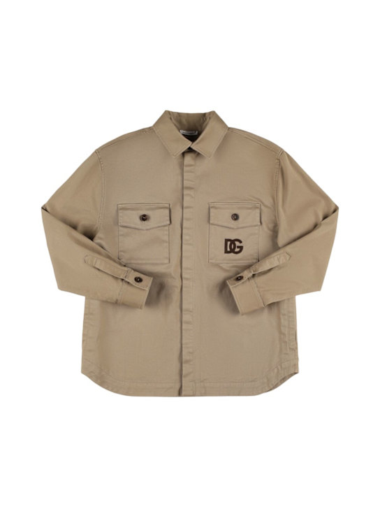 Dolce&Gabbana Cotton blend gabardine overshirt