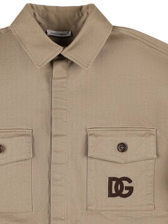 Dolce&Gabbana Cotton blend gabardine overshirt