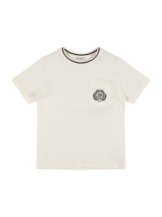 Dolce&Gabbana Embroidered cotton jersey t-shirt