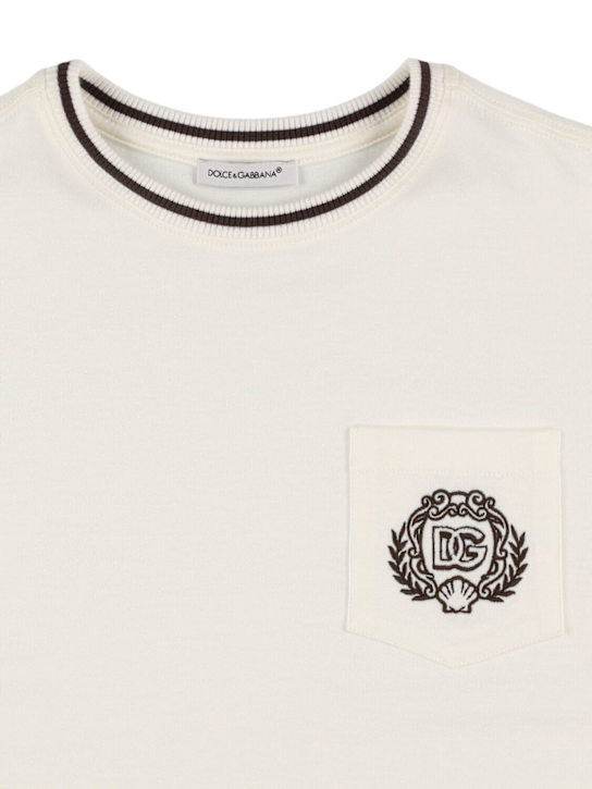 Dolce&Gabbana Embroidered cotton jersey t-shirt