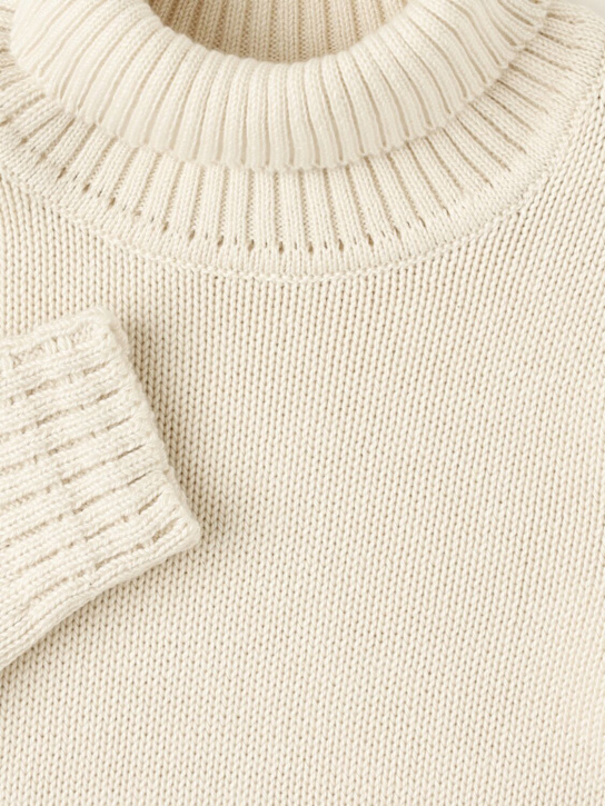 Stone Island Junior Cotton blend knit turtleneck sweater
