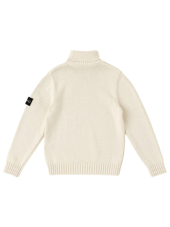 Stone Island Junior Cotton blend knit turtleneck sweater