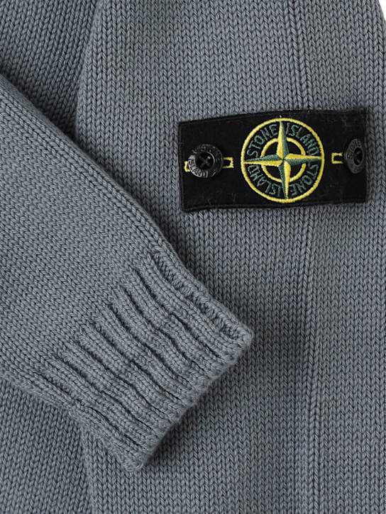 Stone Island Junior Cotton blend knit turtleneck sweater