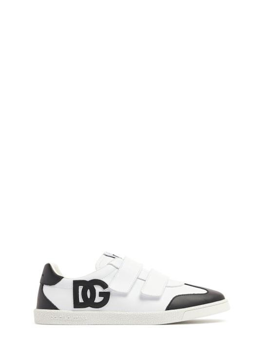 Dolce&Gabbana Logo print leather strap sneakers