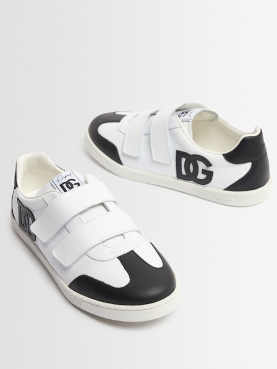 Dolce&Gabbana Logo print leather strap sneakers