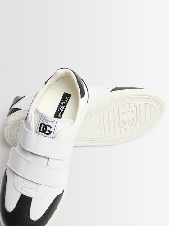 Dolce&Gabbana Logo print leather strap sneakers