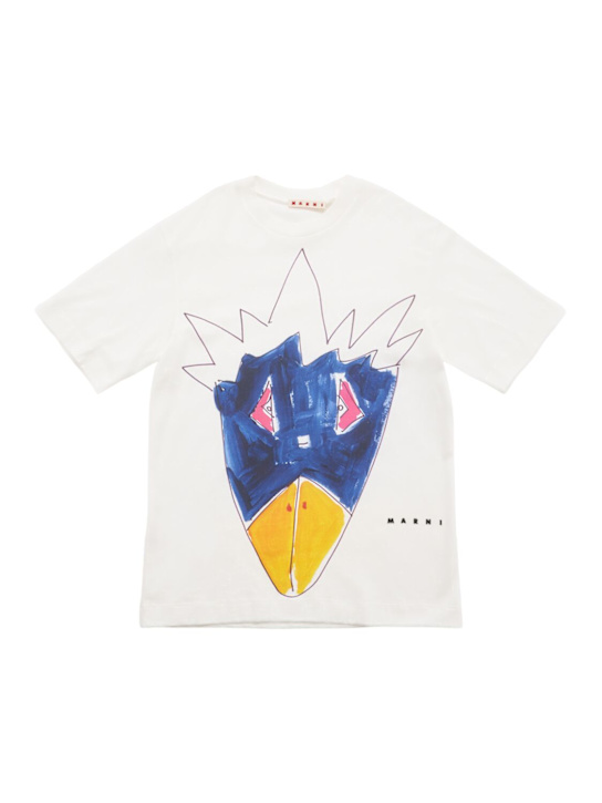 Marni Junior Printed cotton jersey t-shirt
