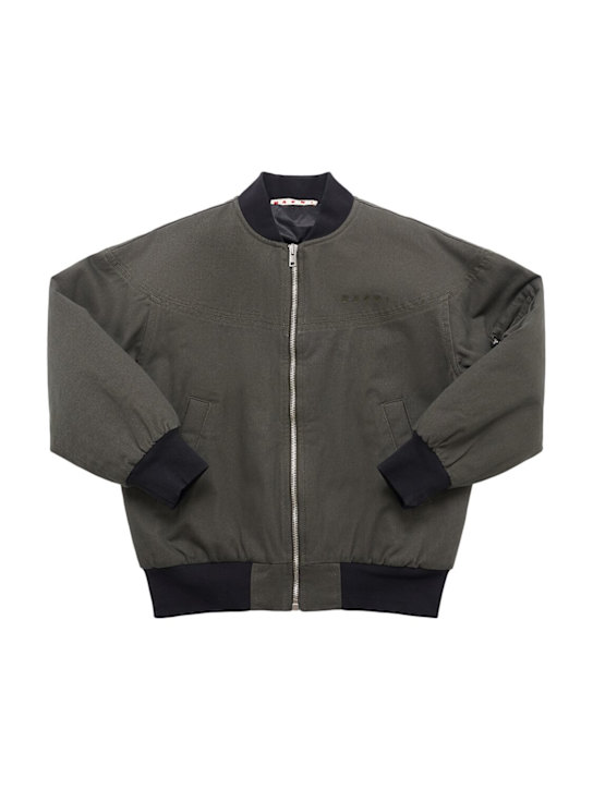 Marni Junior Cotton denim bomber jacket