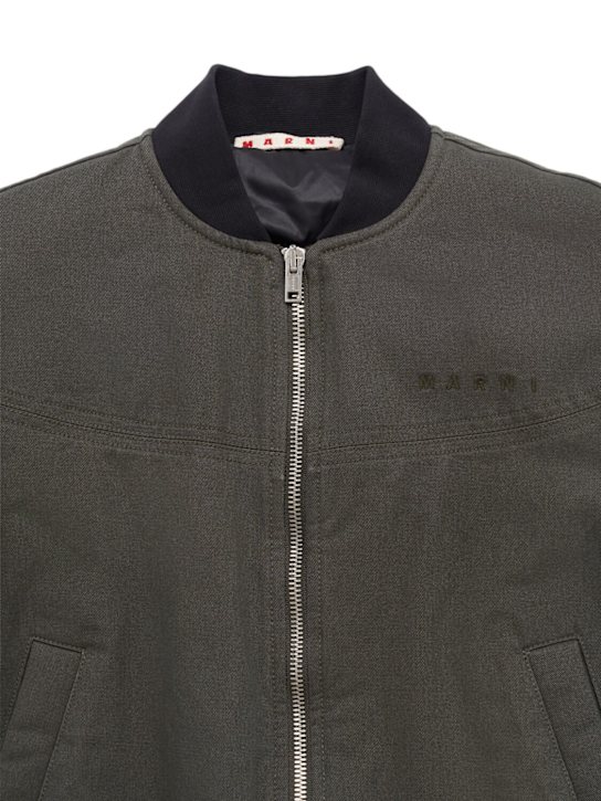 Marni Junior Cotton denim bomber jacket