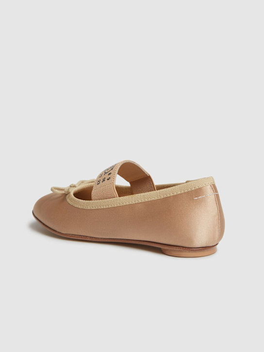 MM6 Maison Margiela Logo print satin ballerinas