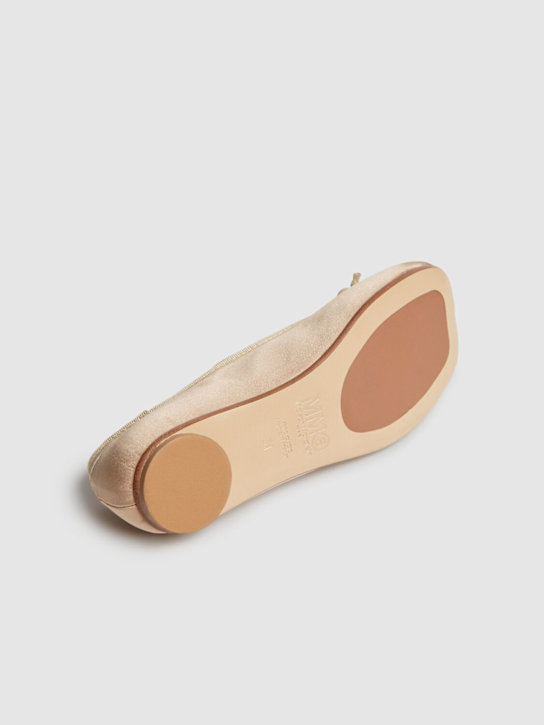 MM6 Maison Margiela Logo print satin ballerinas