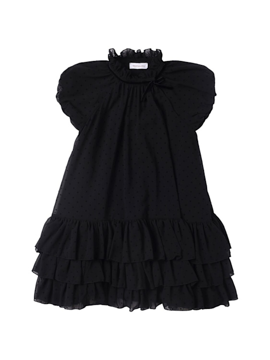 Monnalisa Polka dot georgette dress