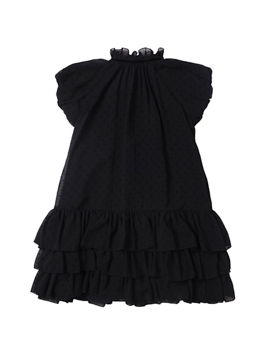 Monnalisa Polka dot georgette dress 3 Monnalisa Polka dot georgette dress