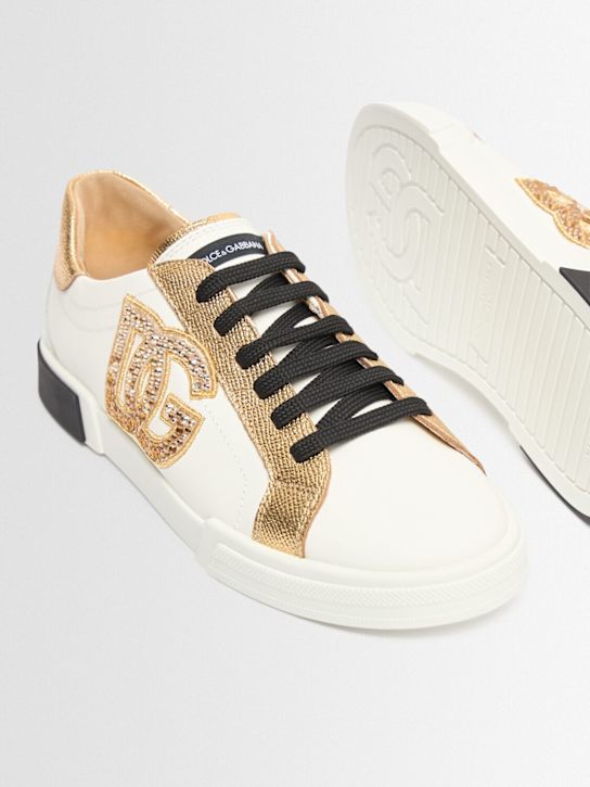Dolce&Gabbana Logo print leather lace-up sneakers 4 Dolce&Gabbana Logo print leather lace-up sneakers