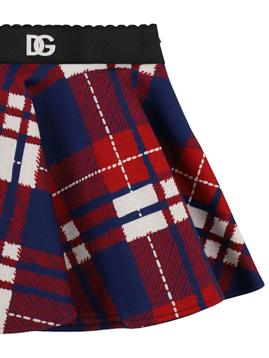 Dolce&Gabbana Check print cotton blend skirt