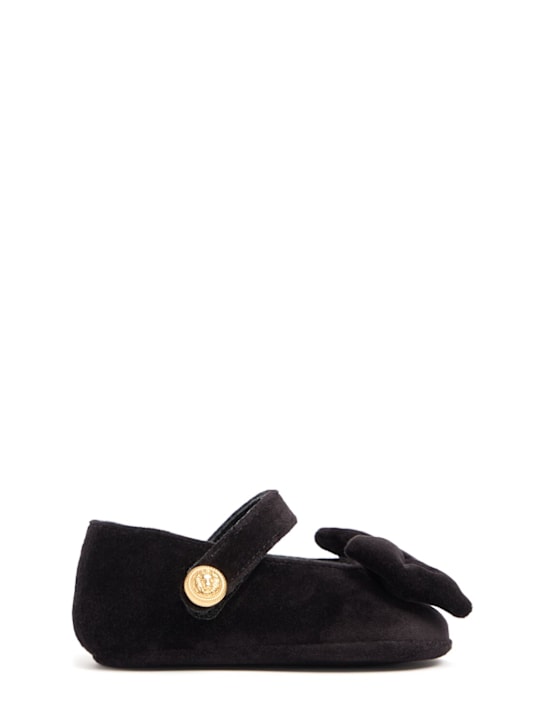 Balmain Velvet pre-walker ballerinas