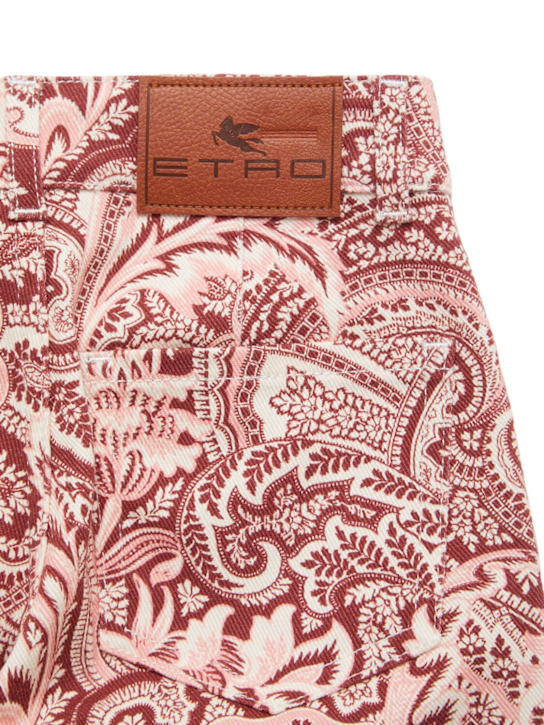 Etro Printed cotton blend pants