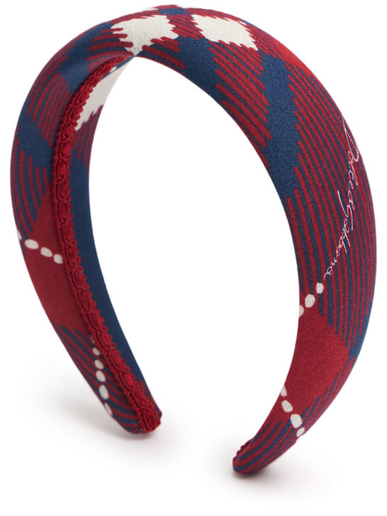 Dolce&Gabbana Check print cotton blend headband