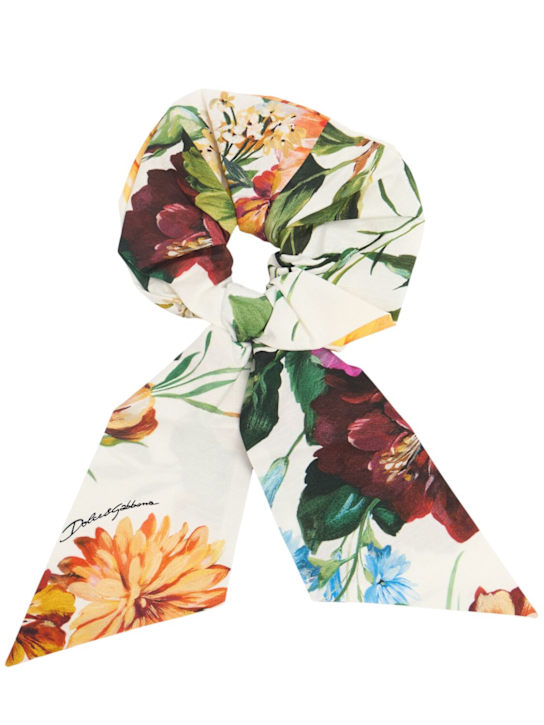 Dolce&Gabbana Printed cotton poplin scrunchie