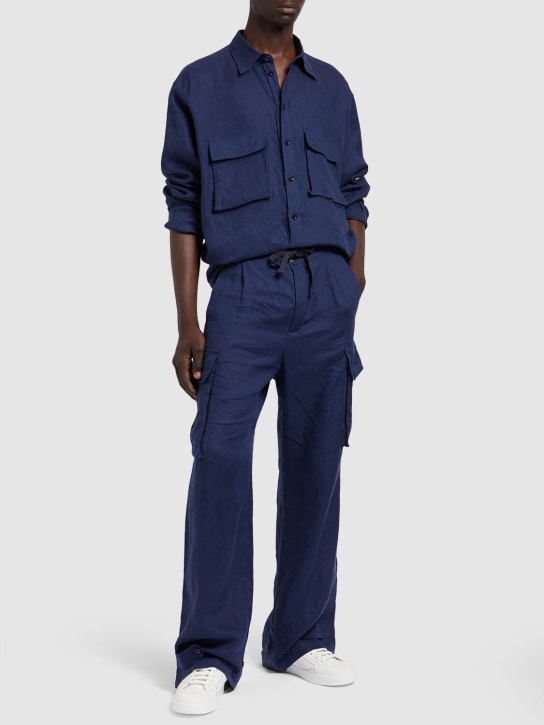 Dolce&Gabbana Linen cargo jogging pants