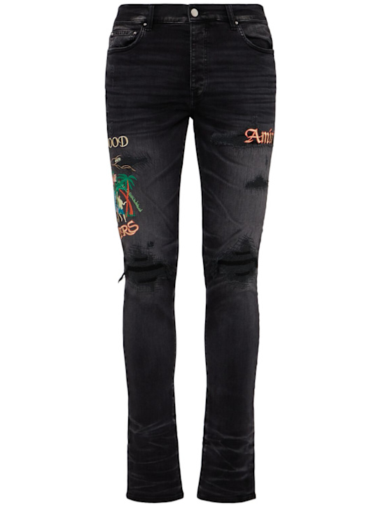 Amiri Sinners embroidered skinny jeans