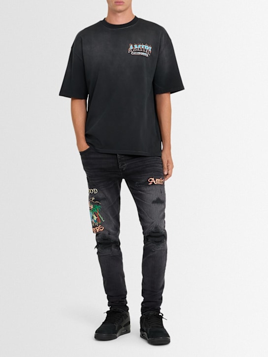 Amiri Sinners embroidered skinny jeans
