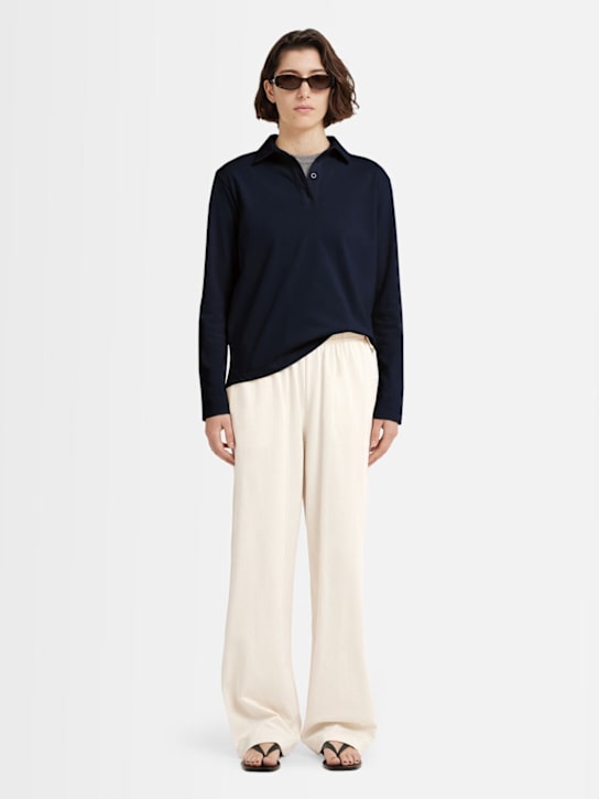 Annagreta Marie long-sleeve cotton jersey polo