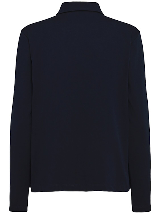 Annagreta Marie long-sleeve cotton jersey polo