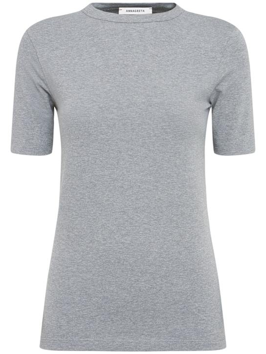 Annagreta Daisy stretch cotton jersey t-shirt