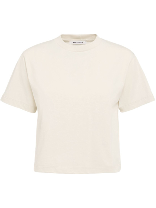 Annagreta Greta cropped cotton jersey t-shirt