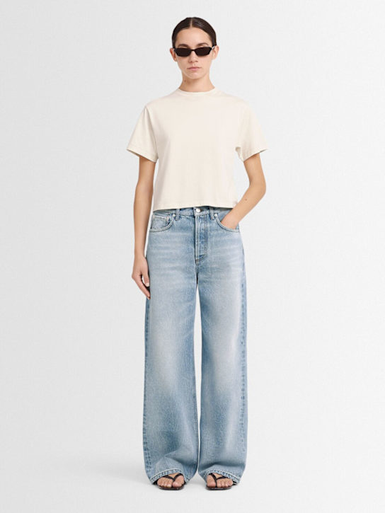 Annagreta Greta cropped cotton jersey t-shirt