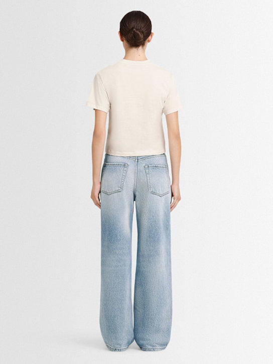 Annagreta Greta cropped cotton jersey t-shirt