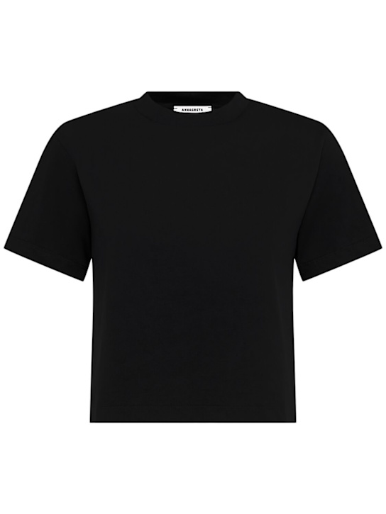 Annagreta Greta cropped cotton jersey t-shirt
