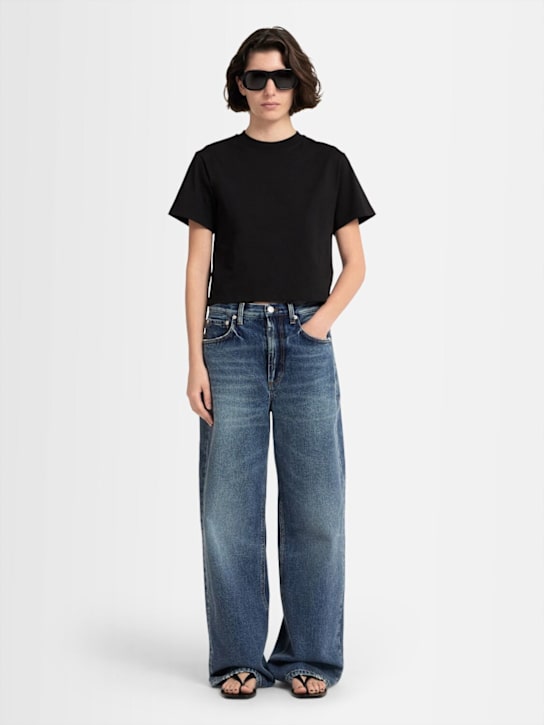 Annagreta Greta cropped cotton jersey t-shirt