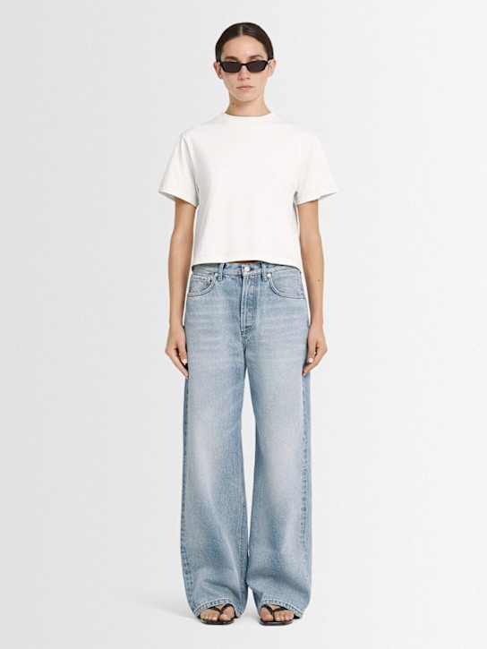 Annagreta Greta cropped cotton jersey t-shirt