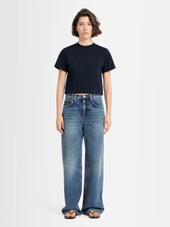 Annagreta Greta cropped cotton jersey t-shirt