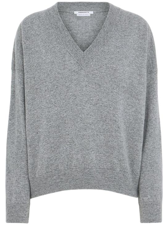Annagreta Evelyn wool knit V-neck sweater