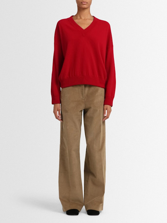 Annagreta Evelyn wool knit V-neck sweater