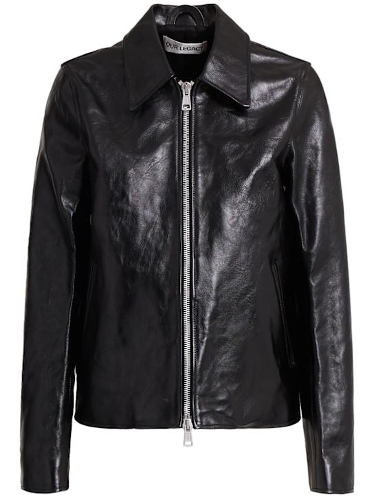 Our Legacy Leather zip-up jacket