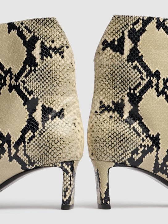 Khaite 55mm Ona python embossed leather booties 4 Khaite 55mm Ona python embossed leather booties