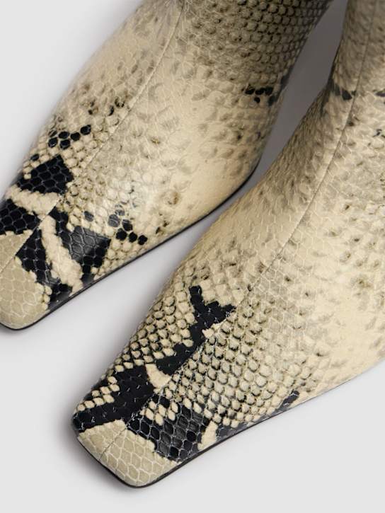 Khaite 55mm Ona python embossed leather booties 5 Khaite 55mm Ona python embossed leather booties
