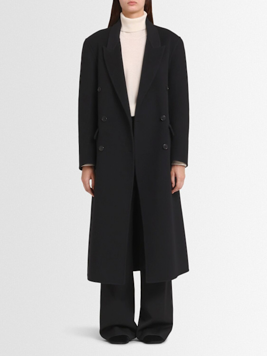 Annagreta Bianca double breasted wool blend coat