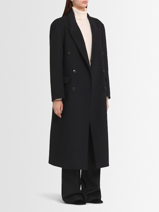 Annagreta Bianca double breasted wool blend coat
